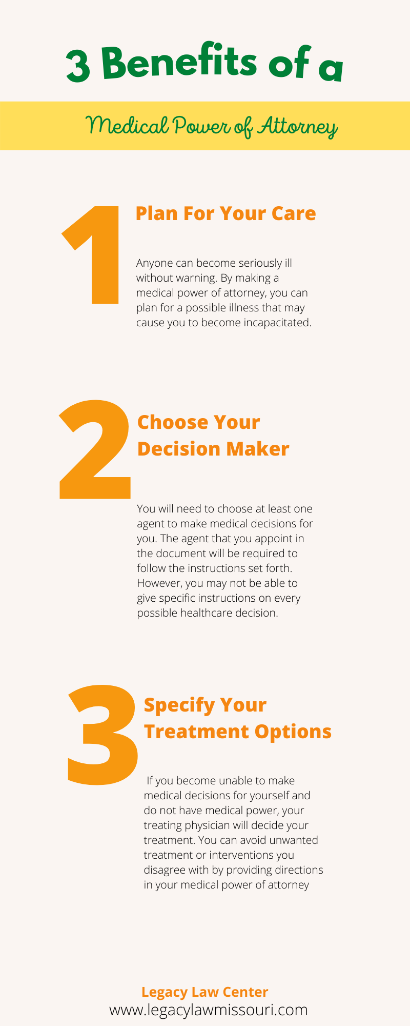 3 Benefits of a Medical Power of Attorney Infographic